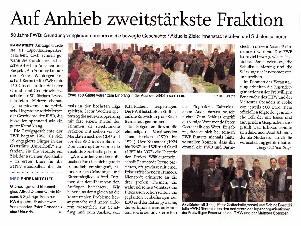 Festakt 50 Jahre FWB